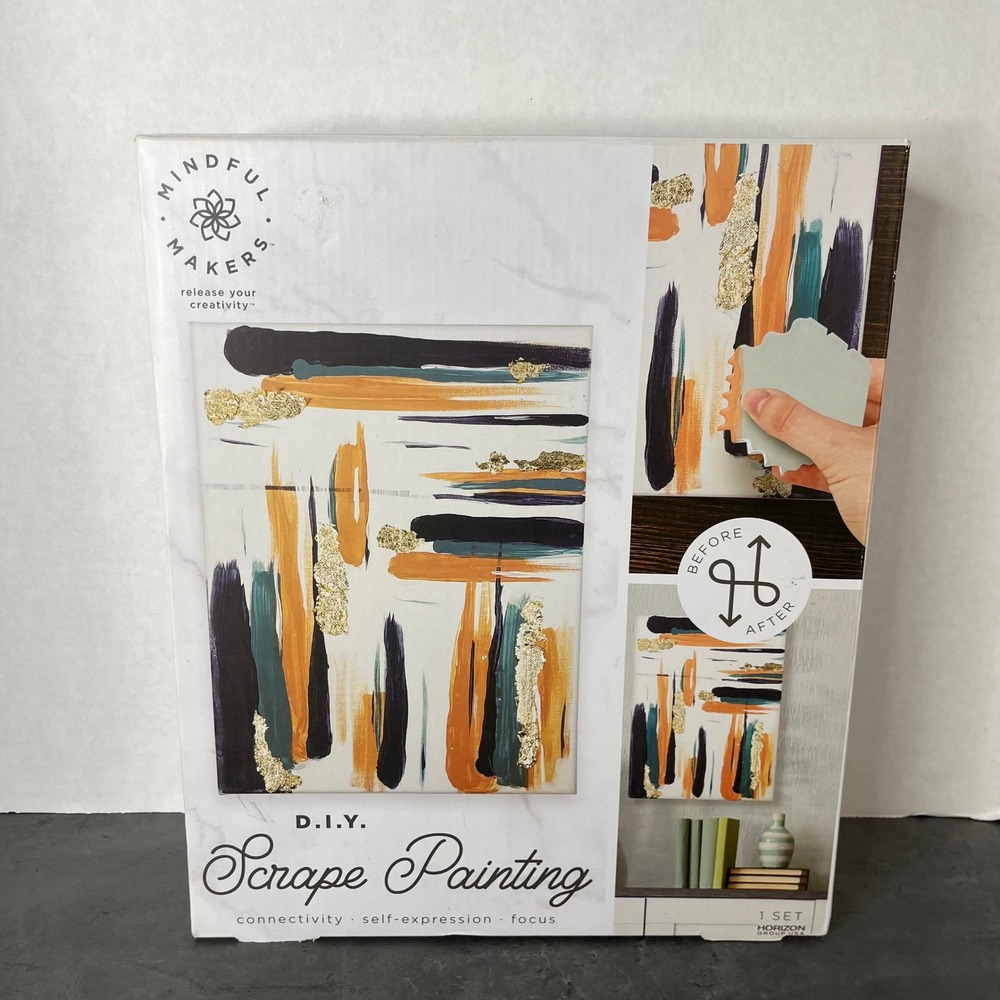 Mindful Makers DIY Scrape Painting Kit - Art Set - New in Box